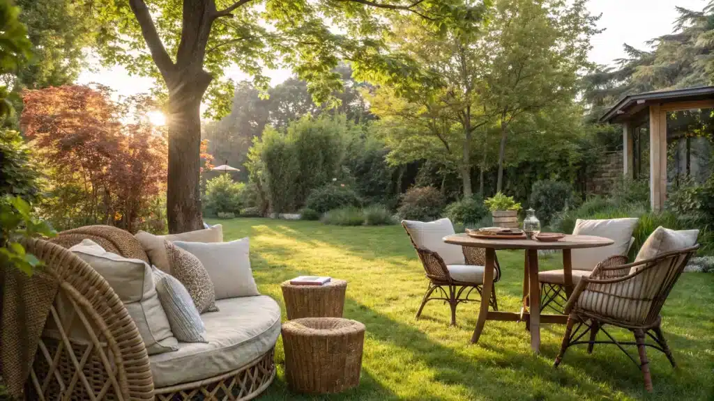 Mobilier de jardin confortable