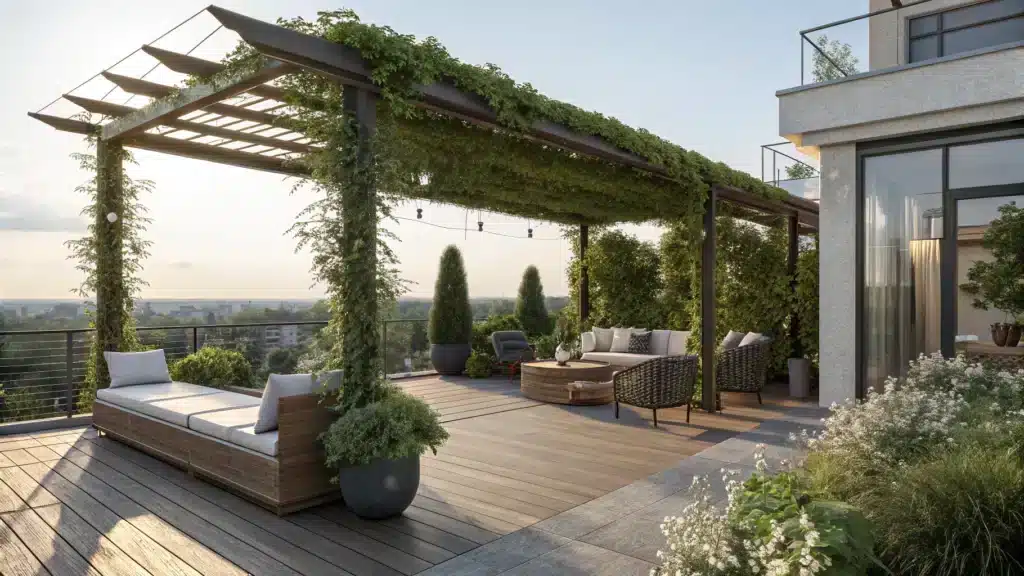 Terrasse avec pergola